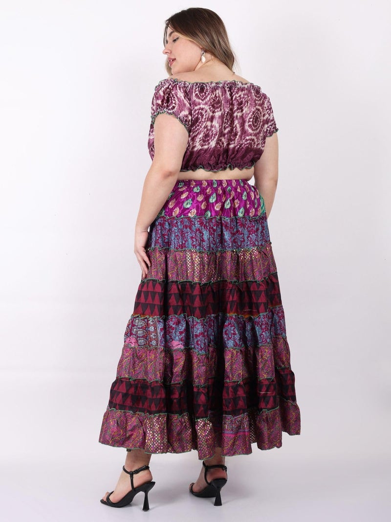 Wevez Women's Pack of 3 Tribal Style 7-Layer Skirt, One Size, Assorted - Image 2